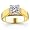 14K 1.25 Carat Princess Cut Solitaire Diamond Ring (I-J; I1-2) Size 5