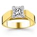 14K 1.00 Carat Princess Cut Solitaire Diamond Ring (G-H ; SI1-2)