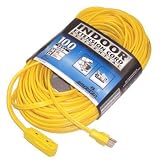 Cords, Wires & Accessories: 14 Awg Flat Yellow Extension Cord - 100Ft