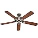 Hunter 23685 The Royal Oak 60-Inch Five-Blade Ceiling Fan, Antique Pewter