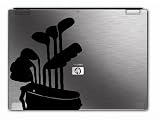 Golf Clubs Sticker Decal Bag for Laptop Toilet Car Window Man Golfing Tiger Ball