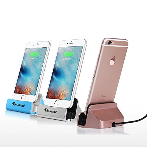 iPhone Charger Dock,BAVIERÂ® iPhone Desk Charger,Charge and Sync Stand for iPhone 5s iPhone 6 iPhone 6s plus,iPhone Charger Station,Charge cradle,desktop iphone charger (silver)