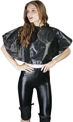 XMW Polyester Shortie Cape with Velcro Closure, Black