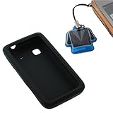 GTMax Black Soft Rubber Silicone Skin Protector Cover Case + Mobile LCD Cle ....