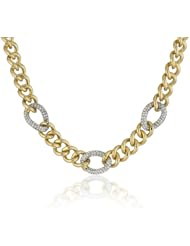 Juicy Couture Jewelry "Replenishment" Pave Link Necklace, 18"