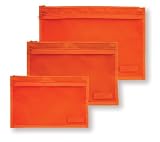 International Arrivals Orange Nylon Barcelona Zippered Pouch, 14 x 9 Inches (113-29c)