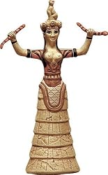 Minoan Snake Goddess Statue from Knossos Palace