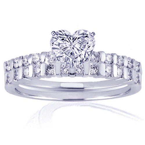 1.35 Ct Heart Shaped Diamond Engagement Wedding 