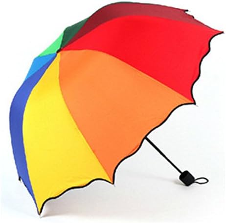 Essential Colorful Princess Umbrella Fahsion Rainbow Straight Umbrella Rain Umbrellas - Style1