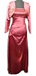 Red Spaghetti Strap Gown with Matching Bolero
