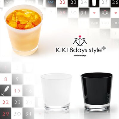 KIKI GLASSWARE　KIKI 8days style + ストレート　インナーブラックKP-150ST