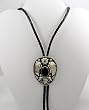 German Silver & Onyx Bolo Tie