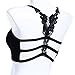 Sandistore Sexy Women Strap Bandage Wrapped Chest Crop Tops Tank Crop Top (Black)