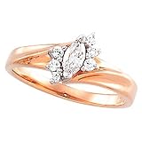 14K Rose Gold Diamond Engagement Ring - 0.34 Ct.