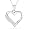 Sterling Silver Round Diamond Heart Pendant (0.06 cttw)