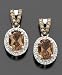 Sterling Silver Smokey Quartz (2-5/8 ct. t.w.) & Diamond (1/5 ct. t.w.) Earrings