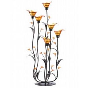 10 AMBER CALLA LILLY CANDLEHOLDER WEDDING CENTERPIECES 24 1 4 TALL by 