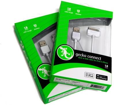 Gecko Gear Dock Connector to USB Cable for New iPad/iPhone/iPod - 4 FT (1.2M) - Retail Packaging
