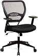 Office Star 5500 Space Air Grid Mid-Back Swivel Chair, Black, 20-1/2w x 19-1/2d x 42h