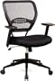 Office Star 5500 Space Air Grid Mid-Back Swivel Chair, Black, 20-1/2w x 19-1/2d x 42h
