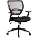 Office Star 5500 Space Air Grid Mid-Back Swivel Chair, Black, 20-1/2w x 19-1/2d x 42h