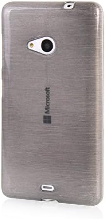 RONGRONGUK Slim Soft Case Flexible Silicone Gel TPU Skin Back Cover for Microsoft Lumia 535 Grey
