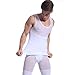 CARVIAN Men's Slimming Body Shaper Tank Top,3 Steps Buckles Adjustment (White,L)