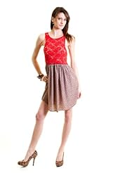 Sexy General Print Chiffon/Leather/Nylon/Polyester/Spandex Sleeveless Fitted Lace Flowy  Dress