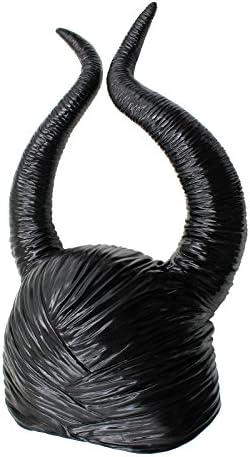CreepyParty Halloween Costume Party Mask Dark Beauty Maleficent Horn