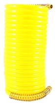 Forney 75425 Recoil Air Hose, Yellow Nylon with 3/8-Inch Male NPT Fittings, 1 Swivel End, 3/8-Inch-by-25-Feet, 300 PSI

