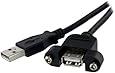 StarTech.com 3-Feet USB A-Female to A-Male Adapter Cable (USBPNLAFAM3)