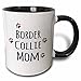 3dRose Border Collie Dog Mom Mug, 1 Count (Pack of 1), Black