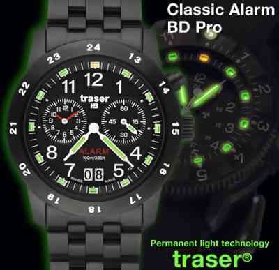 Traser Classic Alarm Watch Big Date Pro SWISS 