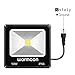Warmoon Outdoor LED Flood Light, 50W Daylight White 6500K Waterproof IP66 Security Lights with 3-Prong US Plug