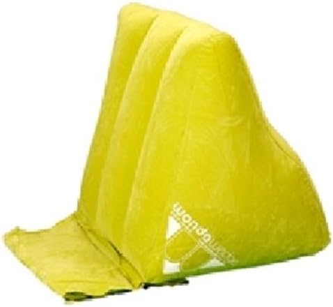 WondaWedge YELLOW Inflatable Back Support Reading Pillow w/ Permanent Mat