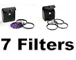 7pc 55mm Filter Kit - Four Macro Filters, UV, FLD and Polarizing Filters for Sony A100 A200 A230