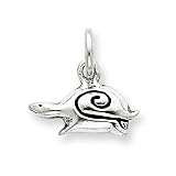 Sterling Silver Antiqued Snail Charm