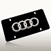 Audi Logo on Black Powder License Plate
