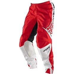 Fox Racing 180 Race Men's MX Motorcycle Pants w/ Free B&F Heart Sticker Bundle - Bright/Red
