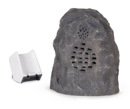 Grace Digital GDI AQRCK400 Dual Powered Wireless Rock Speaker with Built In Rechargeable Batteries and Dual Powered Transmitter