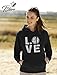 Tstars Volleyball Hoodie Love Graphic Pullover for Teen Girls and Women Sporty Sweatshirt for Players Fans Coaches Medium California Blue
