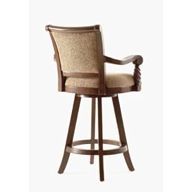 Tuscan Dark Mahogany Pub Swivel Bar Stool, 30 Seat Height By Powell by Powell