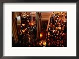 Congregation at Russian Orthodox Service in Cathedral of the Holy Spirit, Minsk, Belarus Framed Photographic Poster Print by Jeff Greenberg, 21x17
