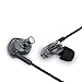 GranVela S50 Sport Earphones Noise Isolating In-Ear Headphones with Memory Wire/Memory Foam and Microphone (Black)