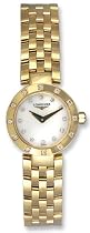 Longines Dolce Vita Mini 18k Gold & Diamond Womens Watch L5.174.7.89.6
