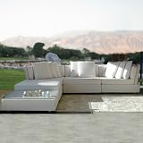 41Aau5UwWAL. SL160  EMU Jerra Metro Sectional White Wicker with Sunbrella White Cushions Patio Sofa Set   EMU140 2