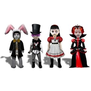 Mezco Toyz Living Dead Doll Alice in Wonderland:Set of 4 by Mezco