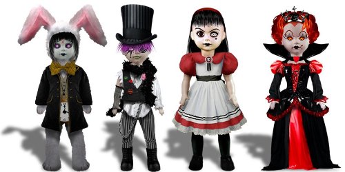 Mezco Toyz Living Dead Doll Alice in Wonderland:Set of 4