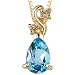 Intricate Delicacy 1.04 cts Pear Shape Swiss Topaz Diamond Pendant 14Kt Yellow Gold