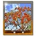 Orange Flower Tree - 6x6 Desk Clock